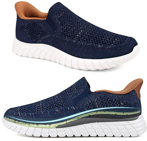 ODCKOI Baskets sans Lacets Homme, Chaussures Slip-on Respirantes | Légères, Confortables, Semelle Antidérapante, pour Marche, Quotidien, Voyage et Longues Journées Debout