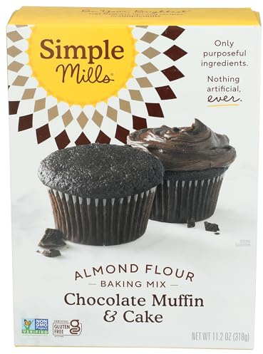 Simple Mills Gluten Free Chocolate Muffin and Cake Mix, 10.40 Ounce