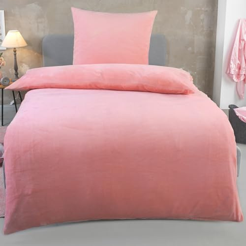 DreamHome Biancheria da letto invernale in pile Nicky-Teddy 'Cashmere Touch' 135 x 200 cm, colore: Rosa