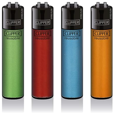 Clipper® - Set di 4 accendini (Crystal #8)