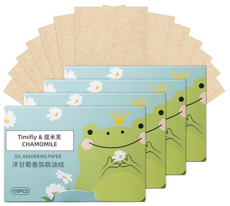 4 hojas de Papel Secante para absorber la grasa, 400 unidades de Papel Secante para el rostro para el cuidado de la piel grasa, hojas naturales que absorben la grasa para mujeres y hombres(Azul)