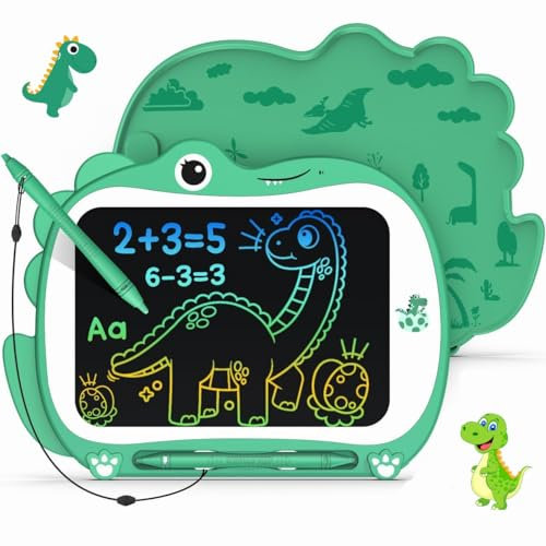 Lziizl LCD Writing Tablet for Kids 8.8 Toddler Toys Doodle Board Green Dinosaur Toys Drawing Pad for 3 4 5 6 Years Old Boys Girls Birthday Gifts