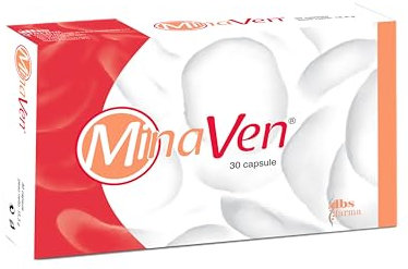 MinaVen | Integratore Gambe Gonfie e Pesanti | Circolazione e Microcircolo | Diosmina, Rusco, Meliloto, Ippocastano e Vite Rossa | Made in Italy
