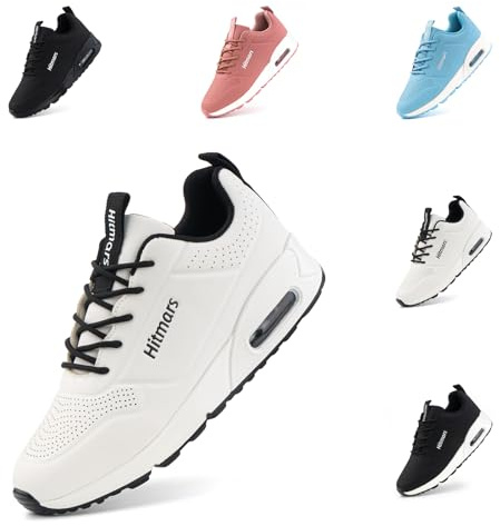 Scarpe da Running Donna Sneakers Scarpe da Ginnastica Camminata Respirabile Basse Platform Jogging Sport Shoes Dwg823 Bianco EU 38