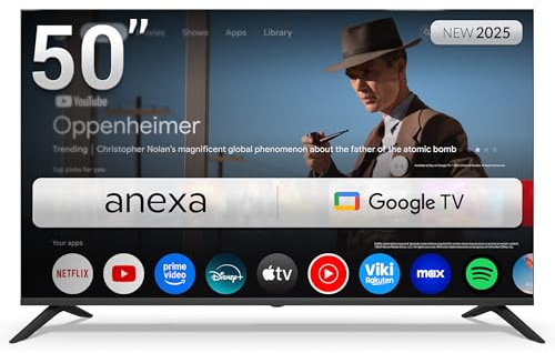anexa - Smart TV 50 4K HDR, Android 14, Google Assistant, Control por Voz, TDT 2025, 3 años de garantía, SMART50C02UG, Compatible con Netflix, Prime Video y más