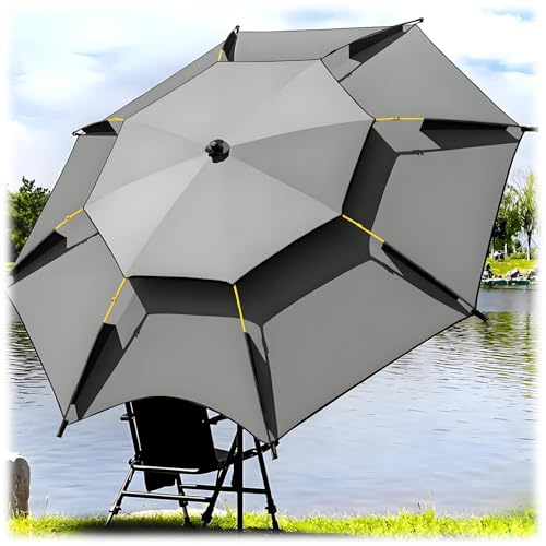 Genérico Sombrilla De Playa con Protección UV 50+, Paraguas De Pesca con Bolsa De Transporte, Sombrilla De Terraza Exterior Parasol De Jardín Antiviento, para Piscina Mercado 2/2.2/2.40m(Gris,2.20m)
