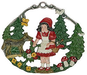 DECO DIRECT Zinnfigur Märchen Rotkäppchen, Silber, 6 cm