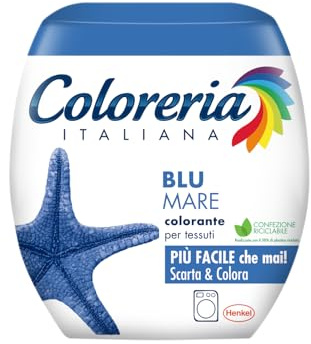 Coloreria Italiana Grey Colorante Tessuti e Vestiti in Lavatrice, colore Blu mare, 1 Confezione, 350 g