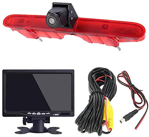 17,7 cm TFT LCD-skärm + HD nattvision bromsljus bakifrån backkamera ersättning för Peugeot Partner 2 II Tepee Rifter 2008-2016/Berlingo 3 III 4 IV B9 Kasten ab Bj 2008-2020