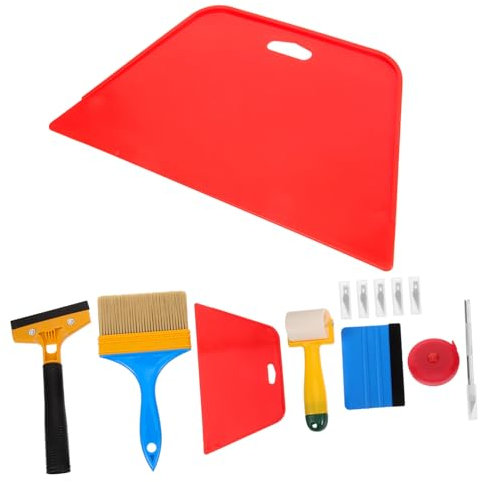 Angoily Kit De Papel De Pared Abs De Metal 12 Uds Escurridor De Papel Tapiz Herramientas Para Pelar Y Pegar Papel Tapiz Kit De Herramientas Para Alisar