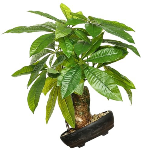 POPETPOP Plante en Pot d'arbre à Simulé Plante Bonsaï en Plastique D'extérieur Fausses s en Pot Fausses s Bonsaï Verte Simulée Réaliste Green Mousse