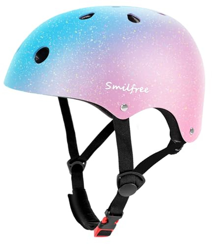 Smilfree Fahrradhelm Kinder Jungen Skaterhelm: Leicht Fahrradhelm Kinder Mädchen Ab 3 Jahren - Skaterhelm Kinder Kinderhelm für Fahrrad Skateboard Scooter BMX Kind & Erwachsene (Regenbogen, M)