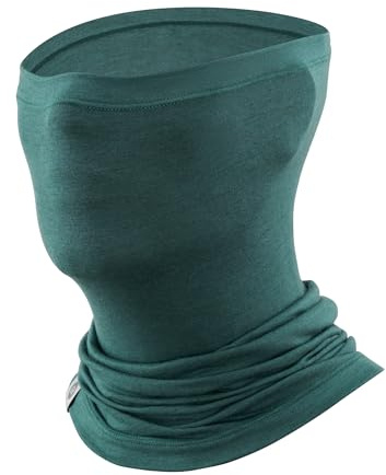 ROCKBROS Braga de Cuello Merino y Lyocell, Calentador de Cuello para Hombres Mujeres, Transpirable, Elástica, Multifuncional Bufanda Tubular para Moto Esquí, Ciclismo, Senderismo, Azul