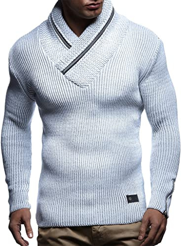Leif Nelson Maglione lavorato a maglia, da uomo LN-4170, S