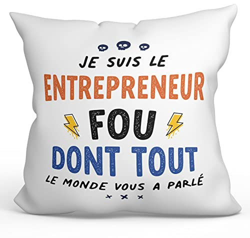 Mugffins Coussins/Oreillers avec Rembourrage pour Entrepreneur Homme - 40x40 cm - en Français - Tout Le Monde Vous a parlé - Cadeau Original pour Entrepreneur