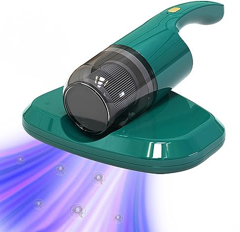 FZQBEY Aspirateur Anti Acariens, Aspirateur à Main avec Lumière UV-C, avec Câble, Chauffage Fonction, Filtre HEPA, Antibactérien, Puissance d'aspiration 14 kPa, pour Matelas, Meubles de Canapé