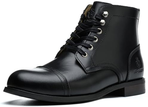 SL-Saint Bottes Classiques Pour Hommes, Fait Main Bout Souple Imperméables Cuir/Laine Australienne Hiver (Noir Cuir Doublure, Adulte, Homme, 43, Numérique, Système Taille Chaussures EU, Moyen)