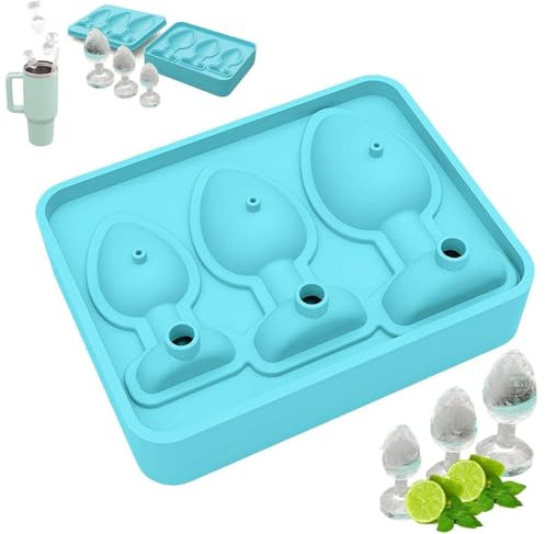 Bacs à Glaçons Moule Glacon Bac A Glacon Moule Bac A Glacon Sûr Et Sain Moule à Glaçons en Silicone pour Adulte, sans BPA pour Boissons Fraîches Whisky Et Cocktails (Bleu)