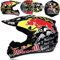 Casque De Moto Pour Jeunes Casque De Motocross Enfants Adultes Casques De Cross Casque De Moto Enduro Casque VTT Intégral Certifié DOT/ECE Avec Lunettes Masque Gants Casque De Descente,Black/D-L