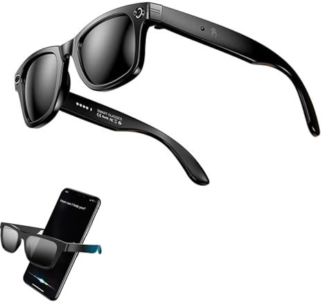 2025 New Cyanvue Ai Smart Glasses – 8mp Camera Glasses with Music & Call Features, Ai Smart Glasses with Camera, 144 Translation, Anti-Shake Smart Sunglasses, 32gb Storage, Unisex