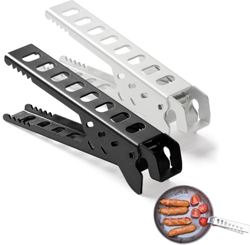 Ailelan Pan Gripper 2 Pack, Stainless Steel Hot Plate Clip for Air Fryer | Stainless Steel Pan Gripper 2 Pack Anti Scald, Hot Plate Clip Tongs for Air Fryer Pans Bowls Cookware Cooking Set in Kitchen