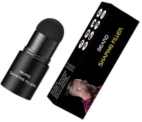 Gogogmee Bâtonnet de Remplissage pour Barbe Mini Brosse, Fibres Artificielles pour Épaissir et Styliser la Barbe Facilement, Outil Pratique pour Homme Style Aléatoire