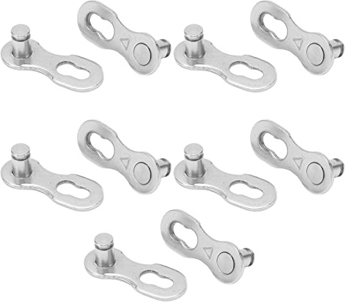 Funien Enlace Rápido de 11 Velocidades, 5 Pares de Eslabones Perdidos para Bicicleta Enlace de Liberación Rápida de Acero Inoxidable Resistente a la Corrosión Cadena de (6/7/8 velocidades universales)