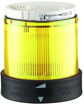 Schneider Electric Indicator bank, Harmony XVB, illuminated unit, plastic, yellow, 70 mm, steady, integral LED, 24V AC/DC