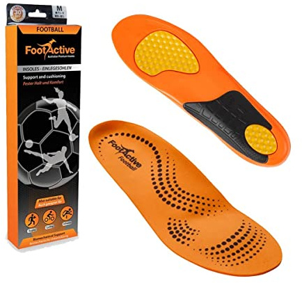 FootActive Football Plus Insoles | Slimline Support for Boots