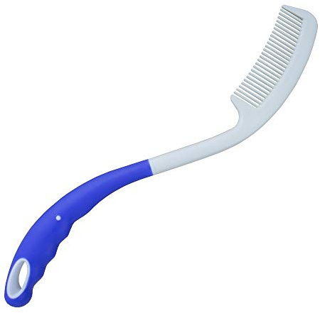 Peine con mango largo, Azul y blanco, Mobiclinic