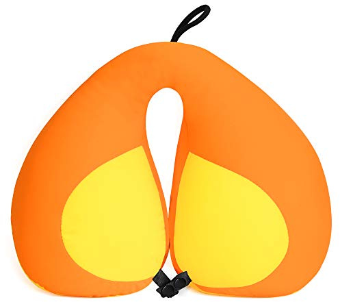 MOOB Kids Neck Pillows for Travel U-Shape Headrest Air Cushion Child Car Seat Head Support Traveling Gifts for Toddler & Children Car Seat Head Support Toddler Pillows Yellow