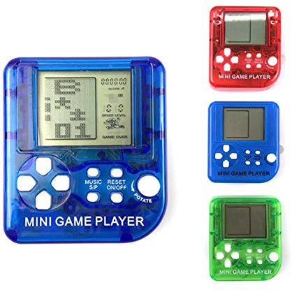 BSTCAR 1 Stück Retro Spielkonsole mit Schlüsselbund, Mini Game Console Eingebaute 26 Klassische Spiele, Leicht und Tragbar Kindergeschenke
