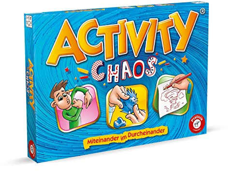Piatnik Chaos Der neueste Zuwachs Familie Gleichzeitiges Darstellen und Erraten Pantomime, Zeichnen, Kneten sind gefragt 660 Neue Begriffe Familien-Partyspiel 2 Teams ab 12+ Blau