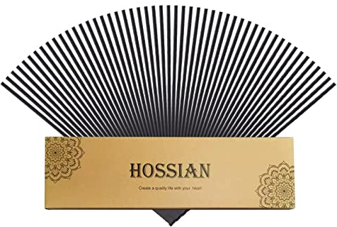 HOSSIAN Reed Diffuser Sticks - Wood Rattan-Reed Sticks -Diffuser Glass Bottles-Diffuser Refills- Spa-Aromatherapy (Black7.87'' 20cm x 3.5 mm 50PCS)