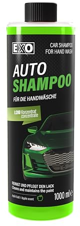 EXO® Autoshampoo Konzentrat mit Apfelduft (1000 ml) pH-neutral und schaumstark - entfernt schonend den Schmutz - für bis zu 30 Wäschen