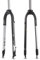 BOLANY Fahrrad Starrgabeln 1-1/8 Gewindelose Gerade Steuersatz Universal 26/27.5/29 Scheibenbremse 9mm QR MTB Vordere Gabeln aus Aluminiumlegierung Super-Leichte Fahrradgabeln