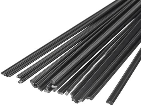QUARKZMAN 20 Pcs de Varillas de Soldadura de Plástico de 8 Pulgadas, Tiras de Soldadura de PP para Parachoques de Coche, Reparación de Kayak, Soldador de Plástico, Negro