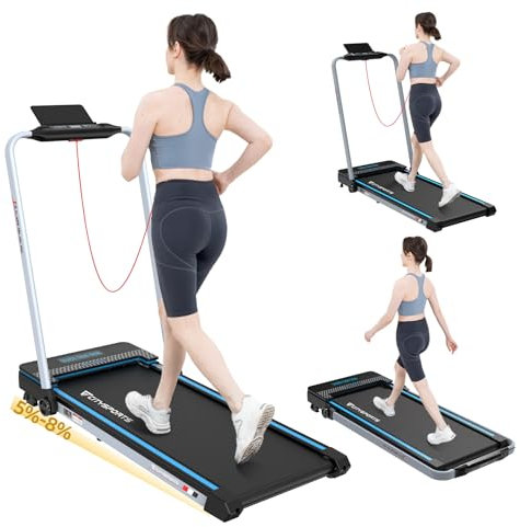 CITYSPORTS Klappbares Laufband für Zuhause Mit Neigung, Elektrisch, Fernbedienung und App-Steuerung (Schwarzblau)