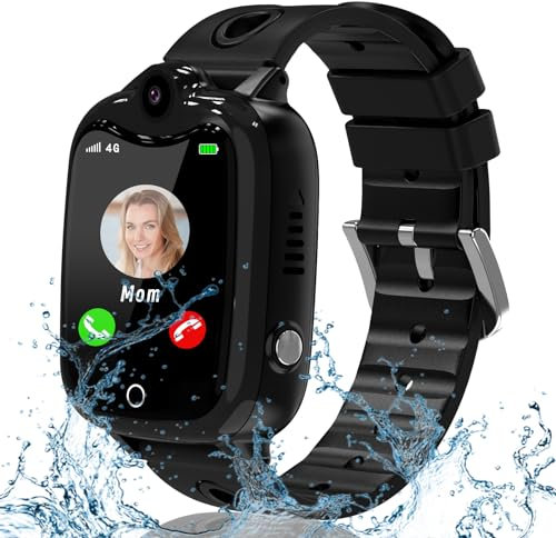 YEDASAH 4G Smartwatch Kinder mit GPS und Telefon, Videoanruf, Stoppuhr, Kamera, SOS,Kinder Smartwatch mit IP68 Wasserdicht Spiel, Taschenlampe, Taschenrechner, Schrittzähler, Wecker