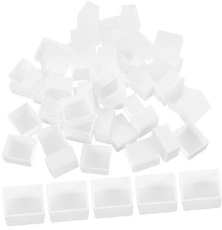 VILLFUL 75 Pezzi Vaschette per Acquerelli in Plastica Mezze Vaschette Vuote per Fai da Te Pittori E Studenti