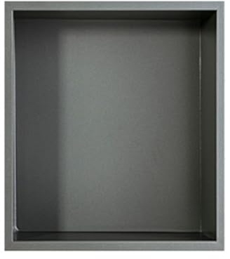 FOELANNE Wall Niche 304 Stainless Steel, 304 Stainless Steel Shower Niche Bathroom Shelves Alcove Multicolor Multiple Sizes(Grey,32x32x12.5CM/12.6x12.6x4.93in)