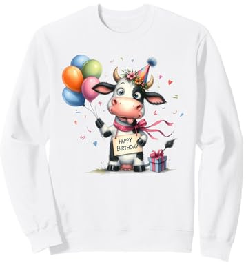 Palloncini con Cappello a Forma di Mucca per Compleanno Felpa