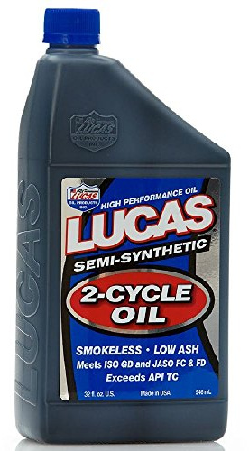 Lucas Oil 10110 Semi-Synthetic 2-Cycle Oil - 1 Quart Bottle (Pack of 1)