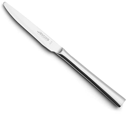 Arcos Serie Capri - Coltello da Dessert Cucchiaio Frutta Coltello Tavola - Monoblocco Unipezzo 80 mm Colore Argento