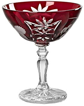 Likörglas Likörschale Schnapsglas Handgeschliffen Traube Kristall Glas 45 ml