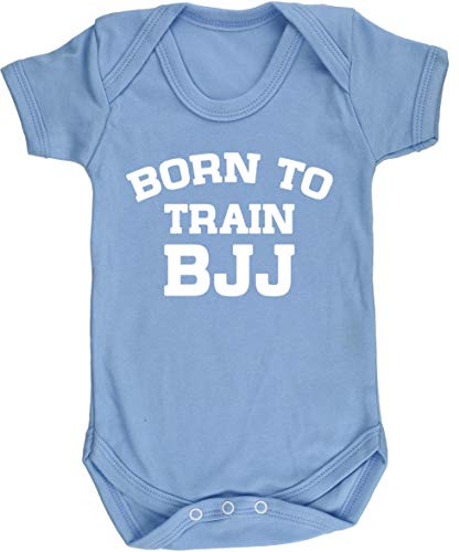Hippowarehouse Born to train bjj baby vest bodysuit (short sleeve) boys girls