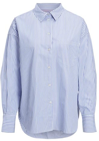 JJXX Damen Jjxx Jxjamie Ls Relaxed Poplin Shirt Noos, Navy Blazer/Stripes:stripes, M