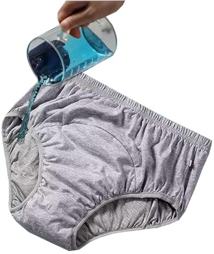 Biancheria Intima Incontinenza Mutandine Impermeabili Per Anziani Anziani E Donne Periodo Mestruale Slip A Prova Di Perdite Pannolini Riutilizzabili In Tessuto (Color : Gray, Size : XXL/XX-Large)