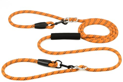 Hundeleine 3m Umhängeleine und Doppelleine, leicht für kleine bis große Hunde