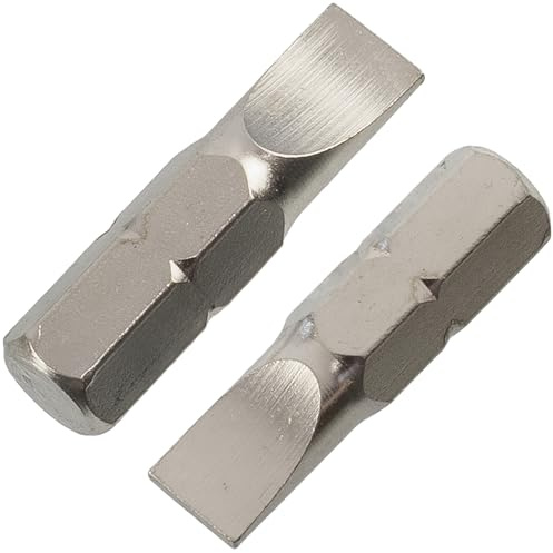 AERZETIX - C77192 set med 20 st SL6 tallriksskruvspetsar 1 x 25 mm - för 6-sidig förlängningssladdsänkning - sexkantsdrift - stål